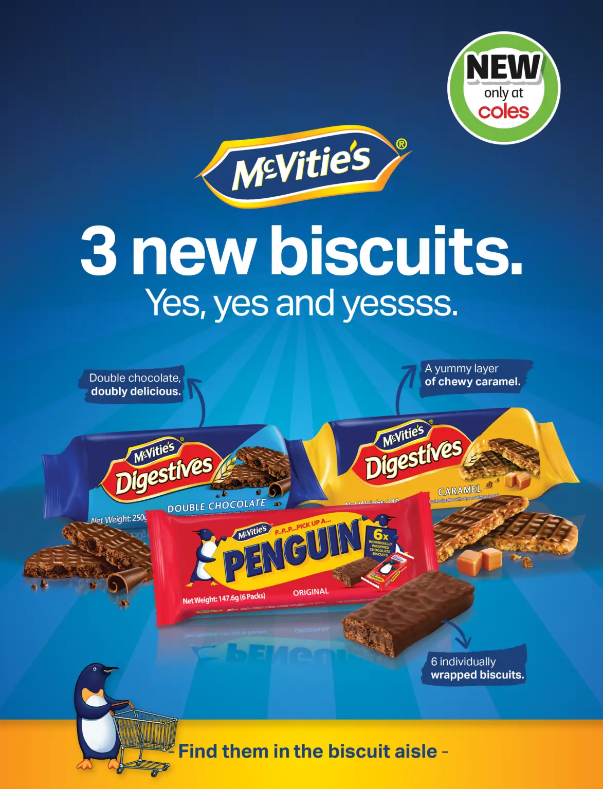 A magazine spread from a McVities ad